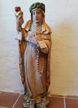 statue en pied : Sainte Catherine de Sienne - © Ministère de la Culture (France), Conservation des antiquités et objets d'art des Alpes Maritimes – Tous droits réservés