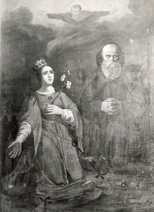 tableau : Sainte Philomène et saint Antoine l’ermite