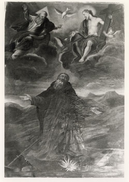 tableau : Saint Antoine ermite et la sainte Trinité