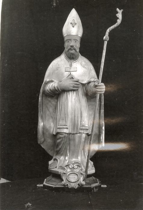 Statue-reliquaire processionnelle : saint Blaise