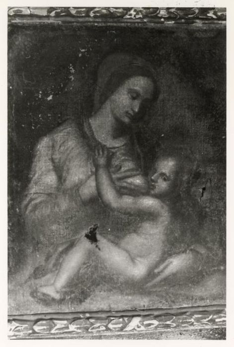 Tableau : Vierge à l'Enfant, cadre