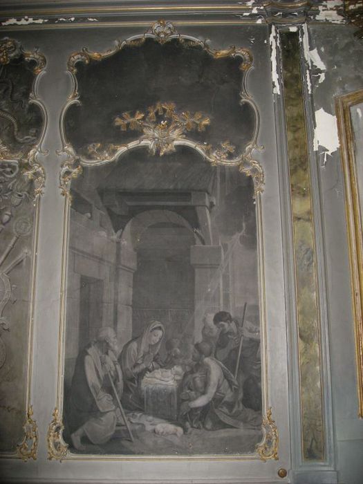 chapelle, décor intérieur : Adoration des bergers (l’), vue partielle