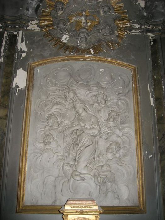 chapelle, haut-relief : Assomption de la Vierge, vue générale