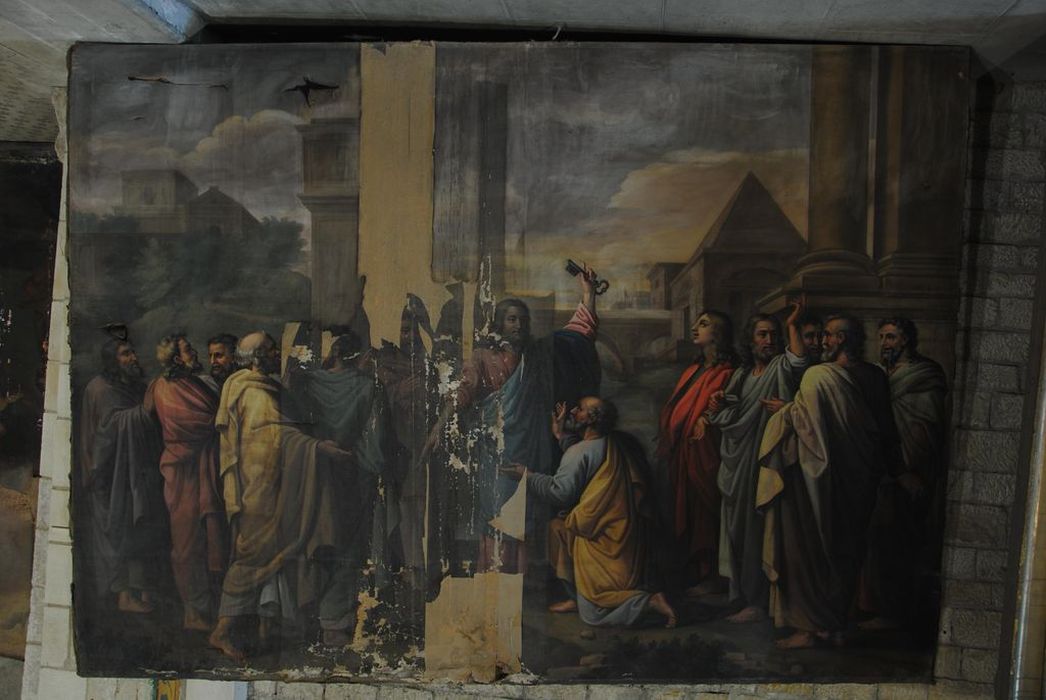 tableau : La remise des clefs du Paradis à saint Pierre, vue générale