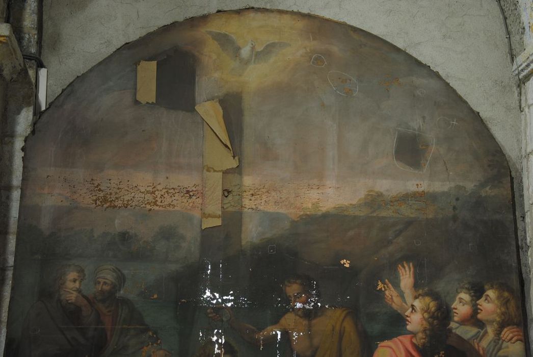 tableau : Le Baptême du Christ, vue partielle