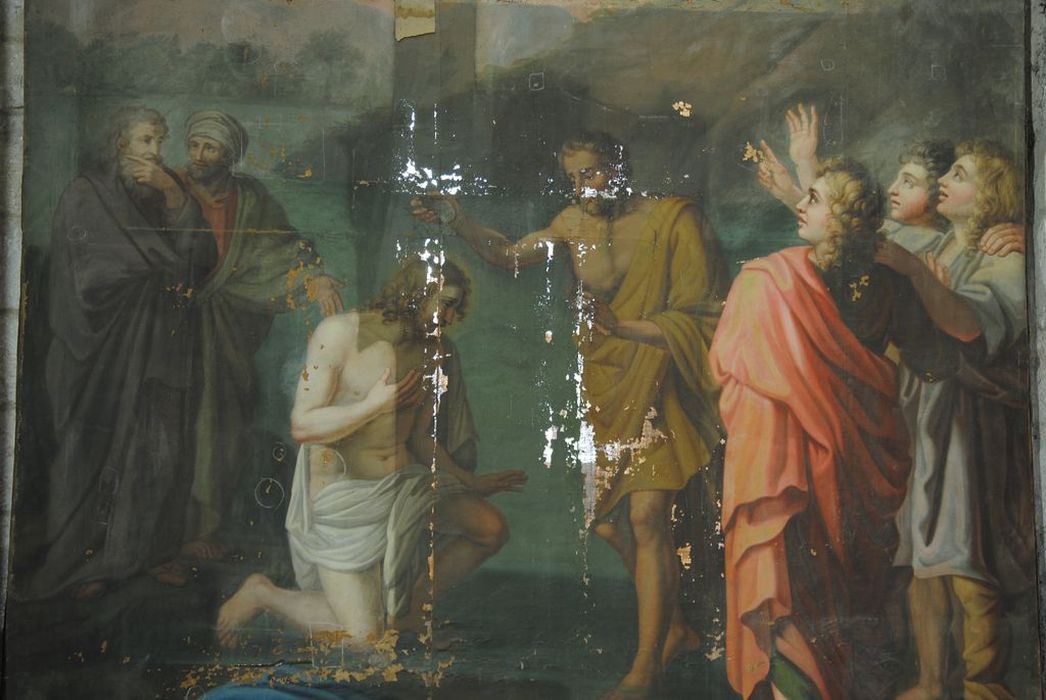 tableau : Le Baptême du Christ, vue partielle