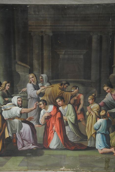 tableau : Sacrement de la confirmation, vue partielle