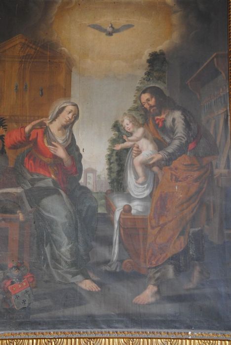 tableau : sainte famille, vue générale - © Ministère de la Culture (France), Médiathèque du patrimoine et de la photographie, Conservation des antiquités et des objets d’art de l’Ardèche – Tous droits réservés