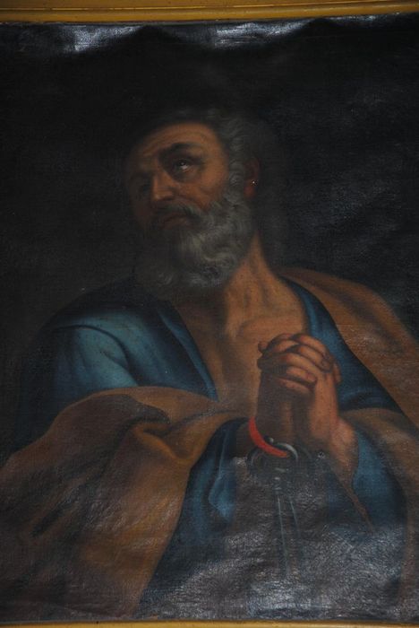 tableau : saint Pierre, vue partielle - © Ministère de la Culture (France), Médiathèque du patrimoine et de la photographie, Conservation des antiquités et des objets d’art de l’Ardèche – Tous droits réservés