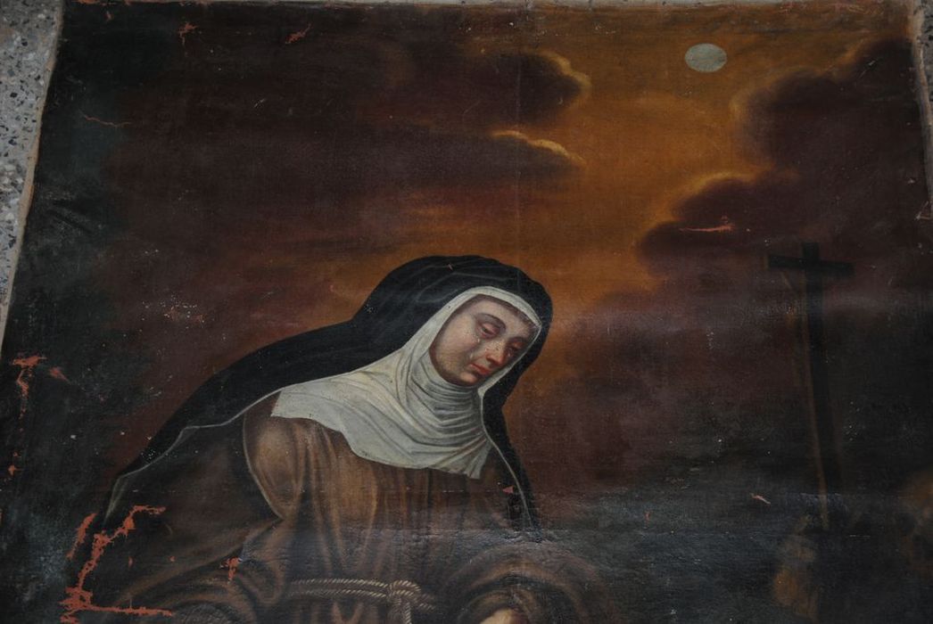 tableau : sainte Claire d'Assise, vue partielle - © Ministère de la Culture (France), Médiathèque du patrimoine et de la photographie, Conservation des antiquités et des objets d’art de l’Ardèche – Tous droits réservés