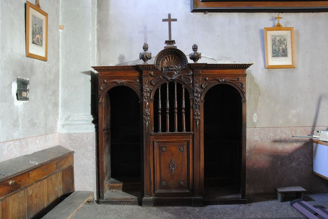 confessionnal, vue générale - © Ministère de la Culture (France), Conservation des antiquités et des objets d’art de l’Ardèche – Tous droits réservés