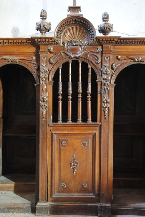 confessionnal, vue partielle - © Ministère de la Culture (France), Médiathèque du patrimoine et de la photographie, Conservation des antiquités et des objets d’art de l’Ardèche – Tous droits réservés