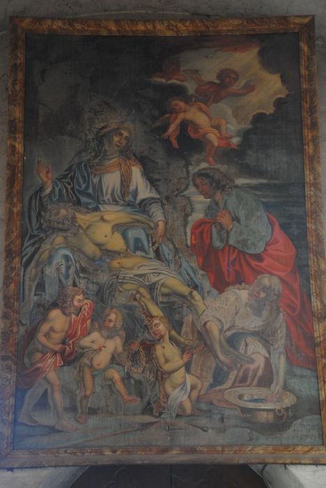 tableau : La Déploration, vue générale - © Ministère de la Culture (France), Conservation des antiquités et des objets d’art de l’Ardèche – Tous droits réservés