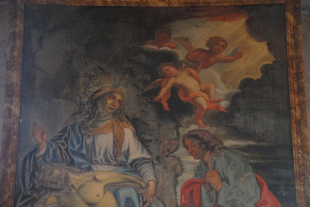 tableau : La Déploration, vue partielle - © Ministère de la Culture (France), Médiathèque du patrimoine et de la photographie, Conservation des antiquités et des objets d’art de l’Ardèche – Tous droits réservés
