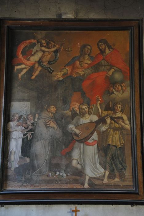 tableau : saint François et les anges musiciens, vue générale - © Ministère de la Culture (France), Conservation des antiquités et des objets d’art de l’Ardèche – Tous droits réservés