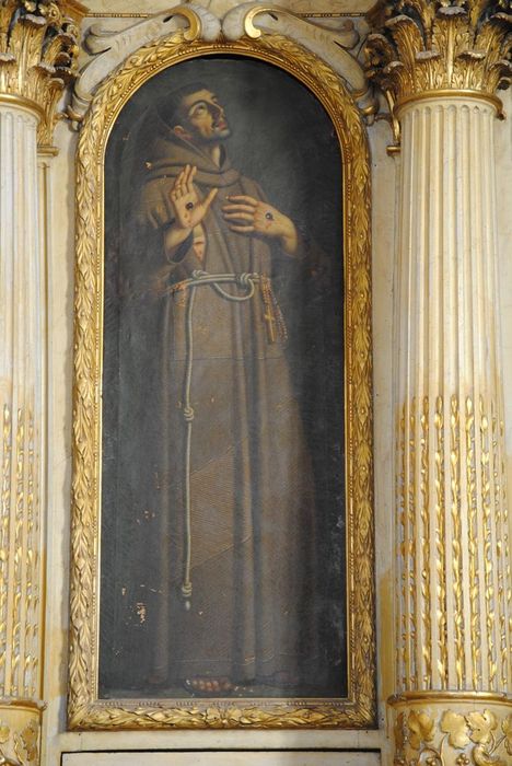 tableau latéral de gauche du maître-autel : Saint François présentant ses stigmates, vue générale