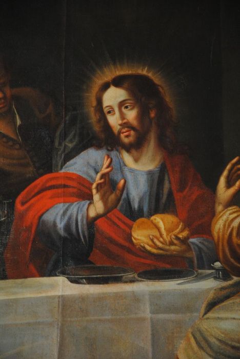 tableau : disciples d'Emmaüs (les), détail - © Ministère de la Culture (France), Conservation des antiquités et des objets d’art de l’Ardèche – Tous droits réservés