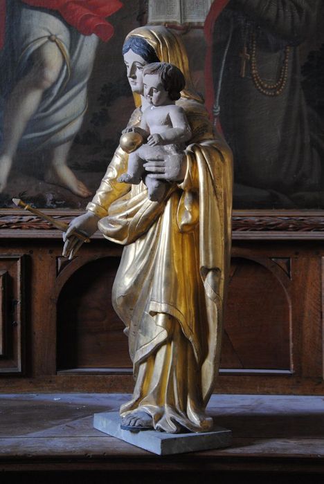 statue : Vierge à l'Enfant, vue générale - © Ministère de la Culture (France), Médiathèque du patrimoine et de la photographie, Conservation des antiquités et des objets d’art de l’Ardèche – Tous droits réservés