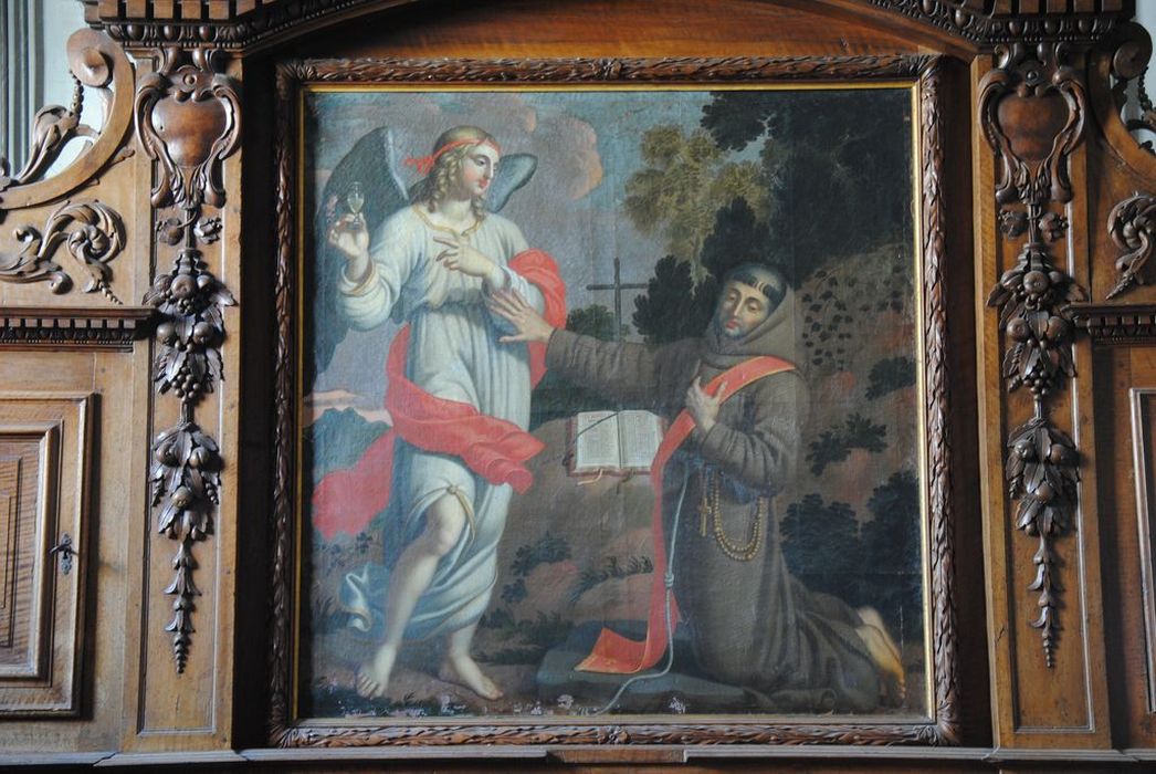 tableau : saint François refusant le sacerdoce, vue générale - © Ministère de la Culture (France), Médiathèque du patrimoine et de la photographie, Conservation des antiquités et des objets d’art de l’Ardèche – Tous droits réservés