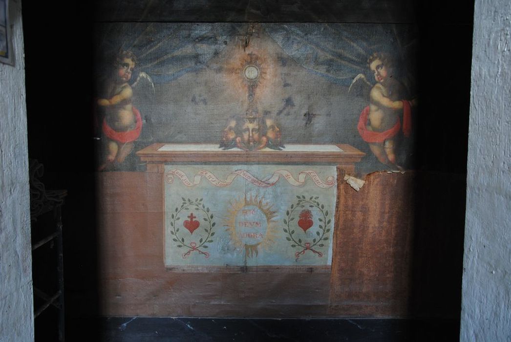 tableau : exposition du saint sacrement, vue générale - © Ministère de la Culture (France), Médiathèque du patrimoine et de la photographie, Conservation des antiquités et des objets d’art de l’Ardèche – Tous droits réservés