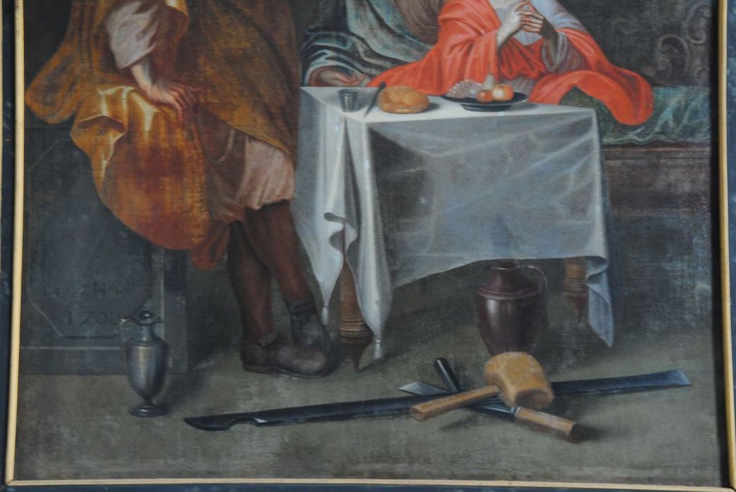 tableau : la Sainte Famille, vue partielle - © Ministère de la Culture (France), Médiathèque du patrimoine et de la photographie, Conservation des antiquités et des objets d’art de l’Ardèche – Tous droits réservés