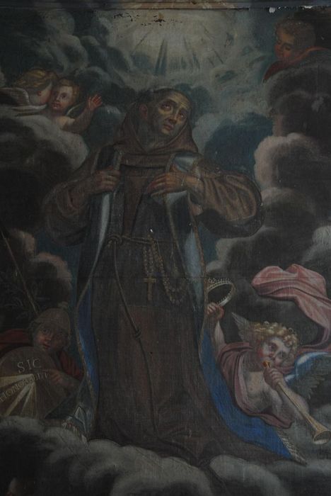 tableau : le Triomphe de saint François, vue partielle - © Ministère de la Culture (France), Conservation des antiquités et des objets d’art de l’Ardèche – Tous droits réservés