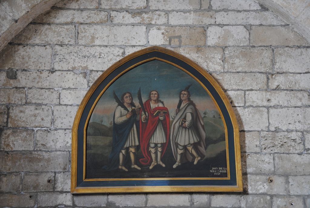 tableau : Les Croisés amènent les reliques à la chapelle, vue générale