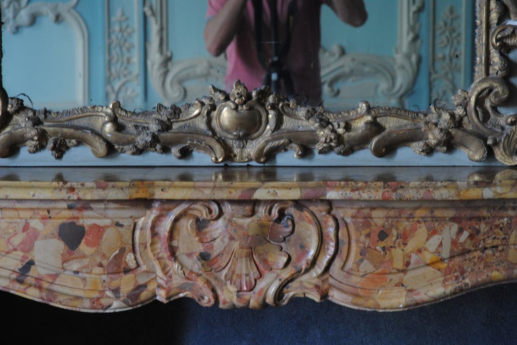 glace de trumeau, détail - © Ministère de la Culture (France), Médiathèque du patrimoine et de la photographie, Conservation des antiquités et des objets d’art de l’Ardèche – Tous droits réservés