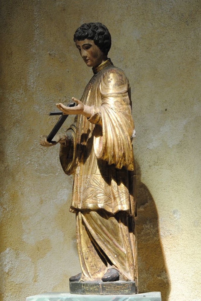 statue : Saint Stanislas Kotska, profil gauche, vue générale - © Ministère de la Culture (France), Conservation des antiquités et des objets d’art de l’Ardèche – Tous droits réservés
