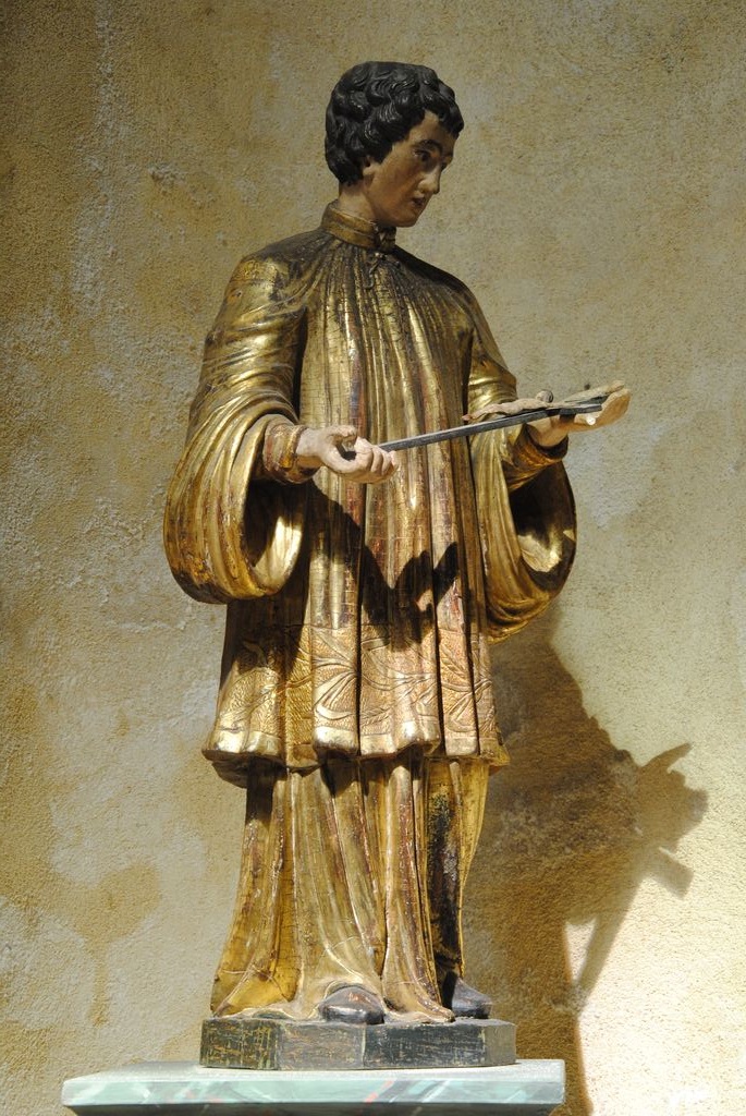 statue : Saint Stanislas Kotska, vue générale - © Ministère de la Culture (France), Médiathèque du patrimoine et de la photographie, Conservation des antiquités et des objets d’art de l’Ardèche – Tous droits réservés