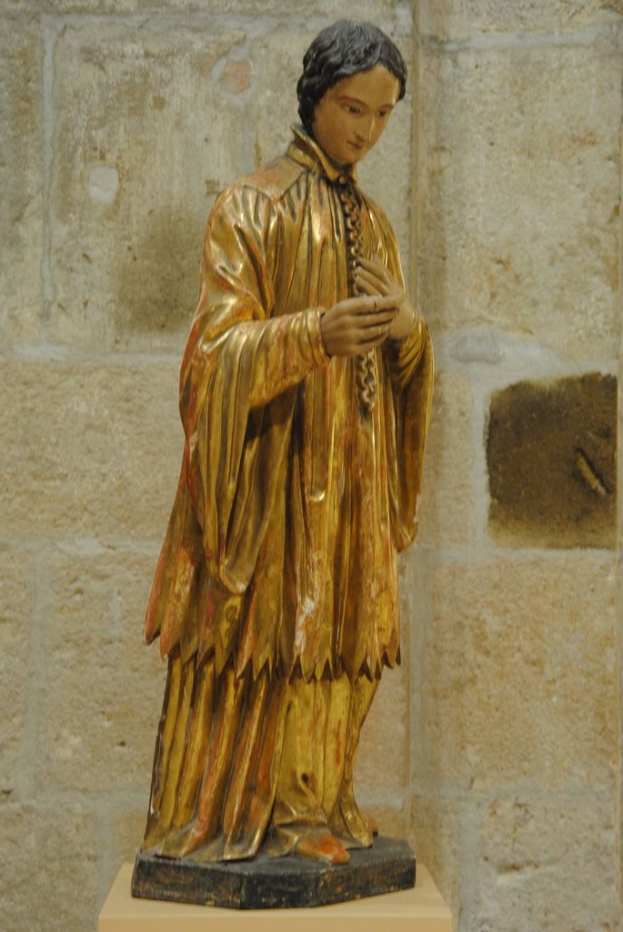 statue : Saint Louis de Gonzague, vue générale - © Ministère de la Culture (France), Médiathèque du patrimoine et de la photographie, Conservation des antiquités et des objets d’art de l’Ardèche – Tous droits réservés