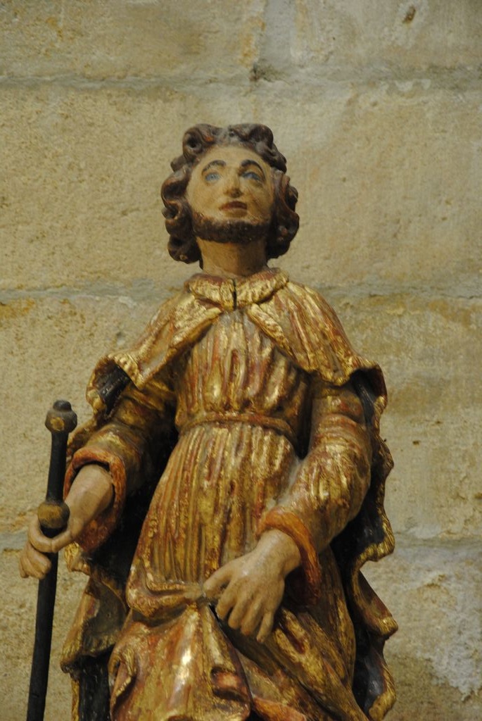statue : Saint Roch, vue partielle - © Ministère de la Culture (France), Conservation des antiquités et des objets d’art de l’Ardèche – Tous droits réservés