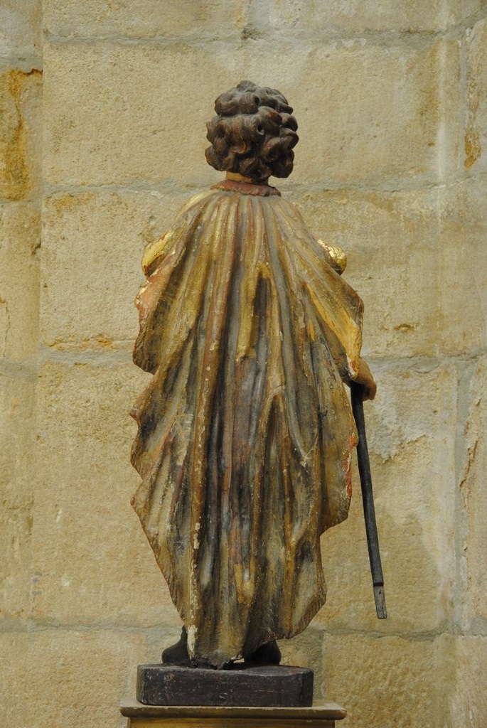statue : Saint Roch, revers, vue générale - © Ministère de la Culture (France), Médiathèque du patrimoine et de la photographie, Conservation des antiquités et des objets d’art de l’Ardèche – Tous droits réservés