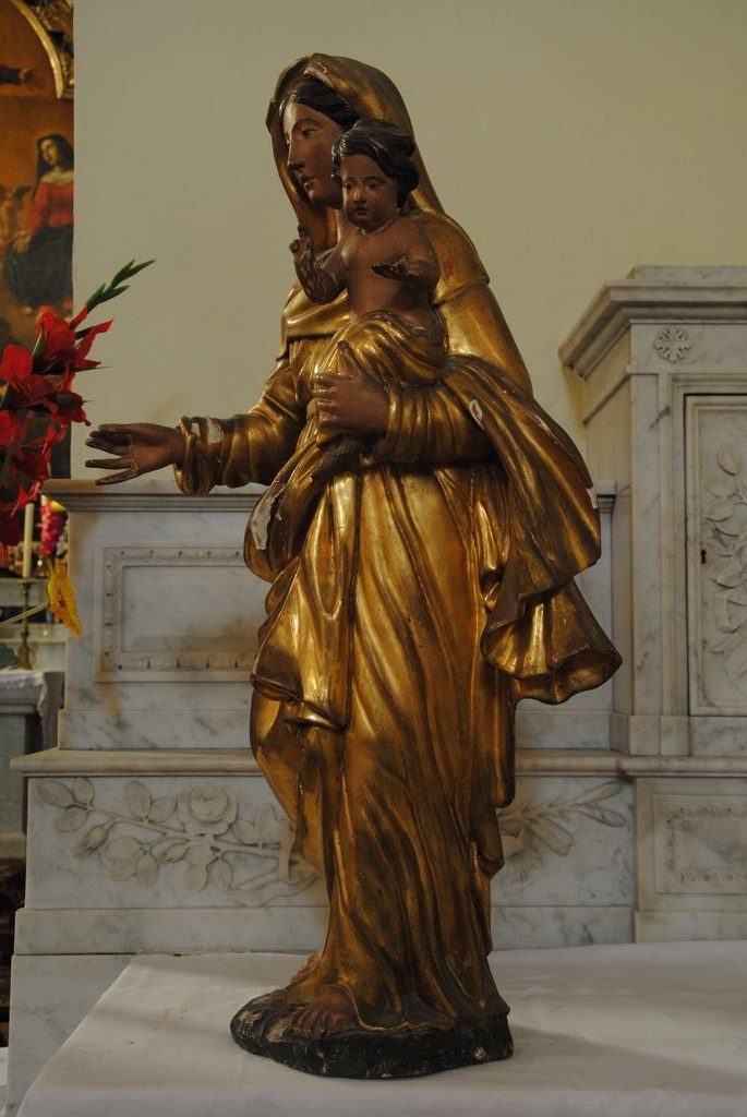 statue : Vierge à l'Enfant, vue générale - © Ministère de la Culture (France), Conservation des antiquités et des objets d’art de l’Ardèche – Tous droits réservés