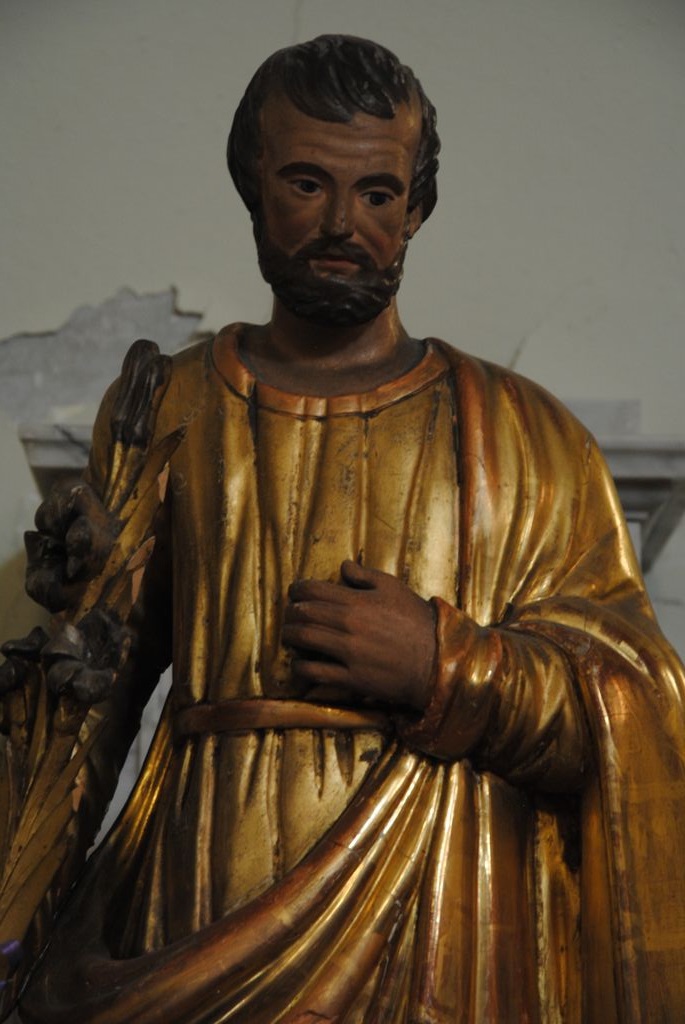 statue : Saint Joseph, vue partielle - © Ministère de la Culture (France), Médiathèque du patrimoine et de la photographie, Conservation des antiquités et des objets d’art de l’Ardèche – Tous droits réservés