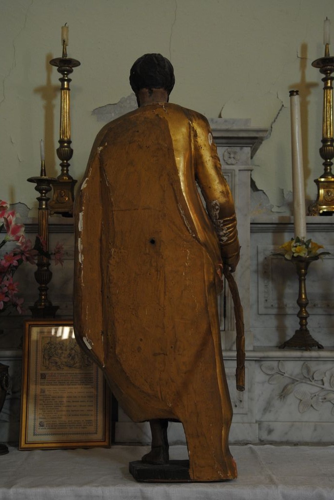 statue : Saint Joseph, revers, vue générale - © Ministère de la Culture (France), Conservation des antiquités et des objets d’art de l’Ardèche – Tous droits réservés