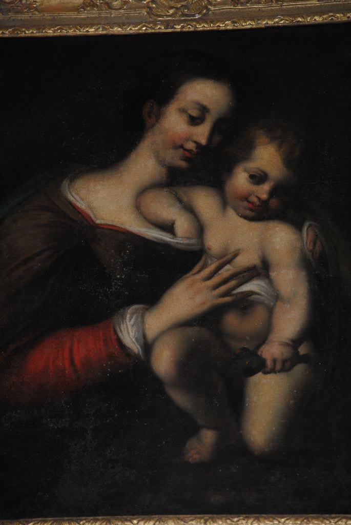 tableau : Vierge à l'Enfant (la), vue générale - © Ministère de la Culture (France), Médiathèque du patrimoine et de la photographie, Conservation des antiquités et des objets d’art de l’Ardèche – Tous droits réservés