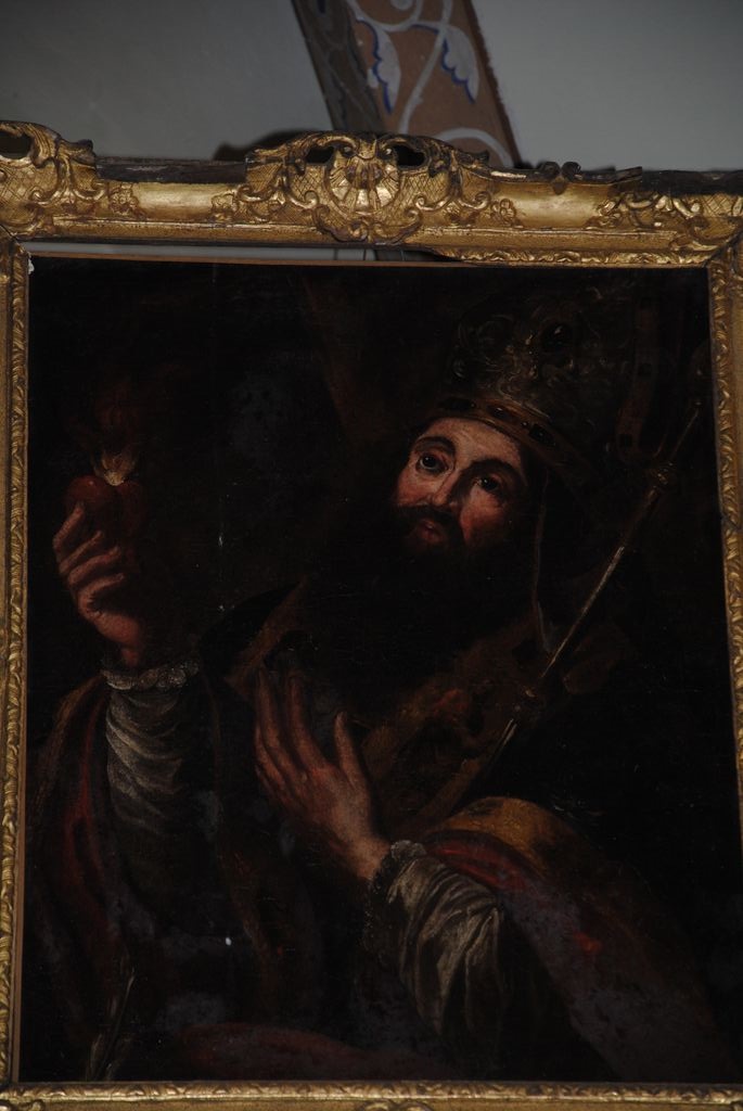 tableau : saint personnage, vue générale - © Ministère de la Culture (France), Médiathèque du patrimoine et de la photographie, Conservation des antiquités et des objets d’art de l’Ardèche – Tous droits réservés