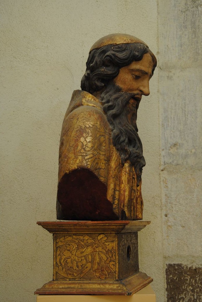 buste-reliquaire, saint non identifié, profil droit, vue générale - © Ministère de la Culture (France), Médiathèque du patrimoine et de la photographie, Conservation des antiquités et des objets d’art de l’Ardèche – Tous droits réservés
