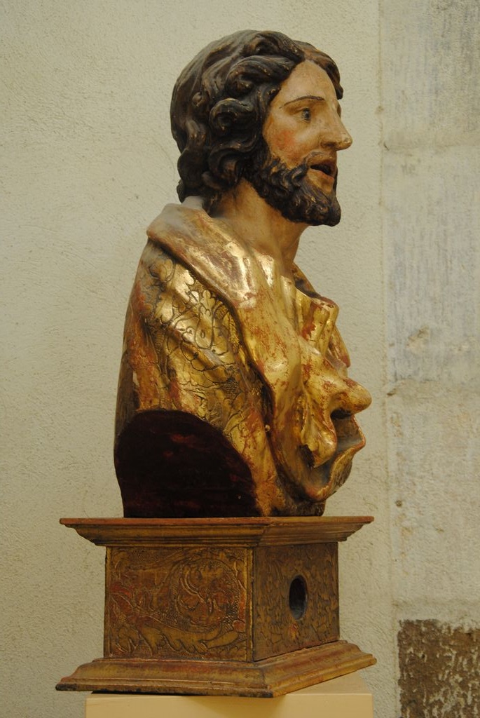buste-reliquaire, saint non identifié, profil droit, vue générale - © Ministère de la Culture (France), Médiathèque du patrimoine et de la photographie, Conservation des antiquités et des objets d’art de l’Ardèche – Tous droits réservés