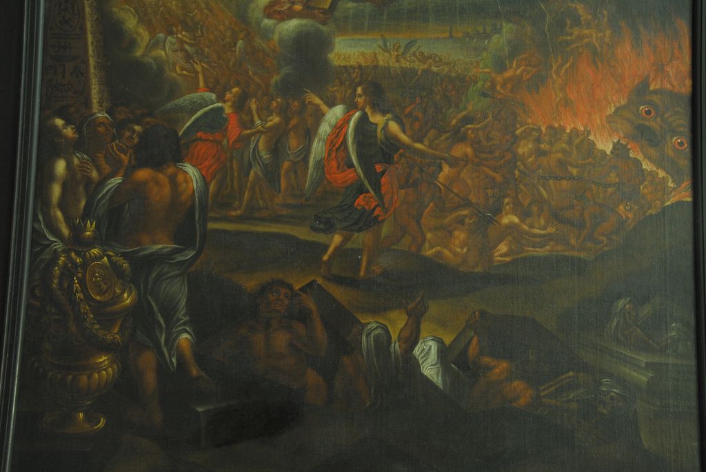 tableau : le Jugement dernier, détail - © Ministère de la Culture (France), Médiathèque du patrimoine et de la photographie, Conservation des antiquités et des objets d’art de l’Ardèche – Tous droits réservés