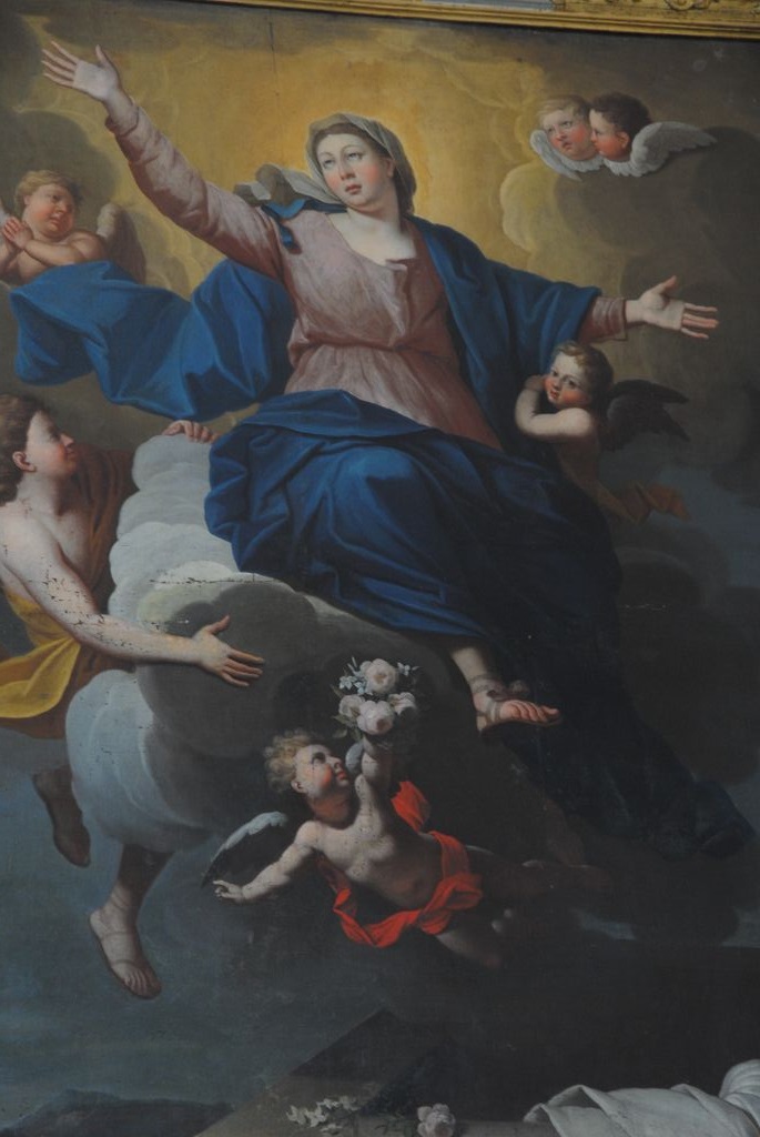 tableau : L'Assomption de la Vierge, vue partielle