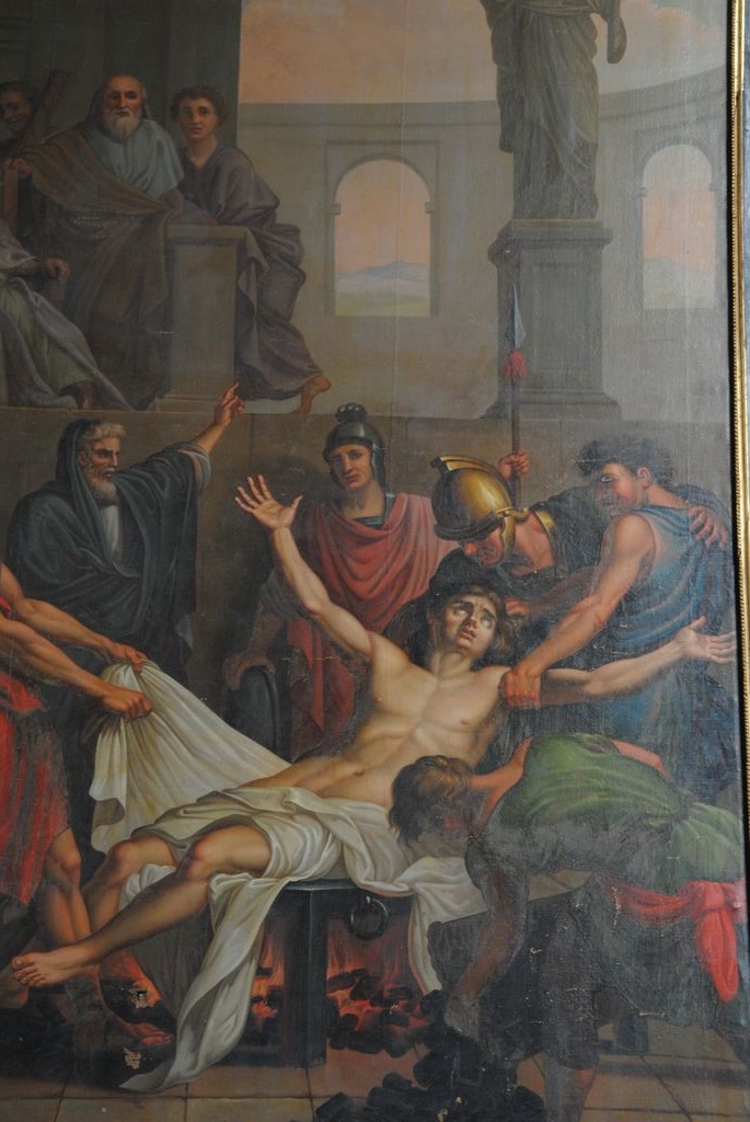 tableau : Martyre de saint Laurent, vue partielle