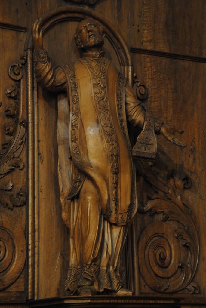 retable de saint Ignace de Loyola et de saint Jean-François Régis, statue : saint Ignace de Loyola, vue générale