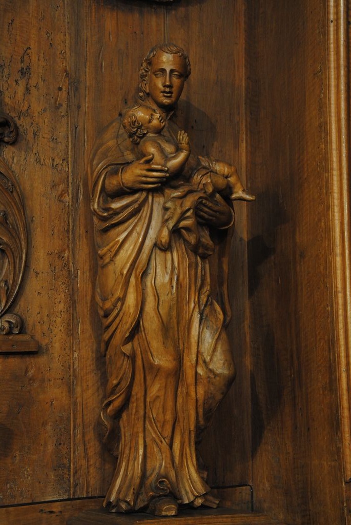 retable de saint Ignace de Loyola et de saint Jean-François Régis, statue : Vierge à l’enfant, vue générale