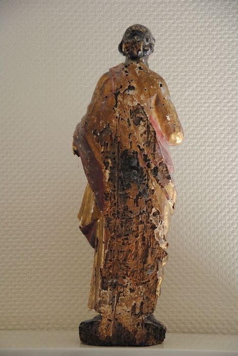 statue (statuette) : Saint Pierre (?), Saint Paul (?), revers, vue générale