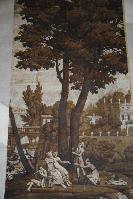 revêtement mural : Concert sous un arbre (série des vues d'Italie), vue partielle