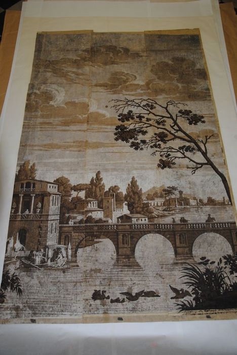 revêtement mural : Pont (série des vues d'Italie), vue générale