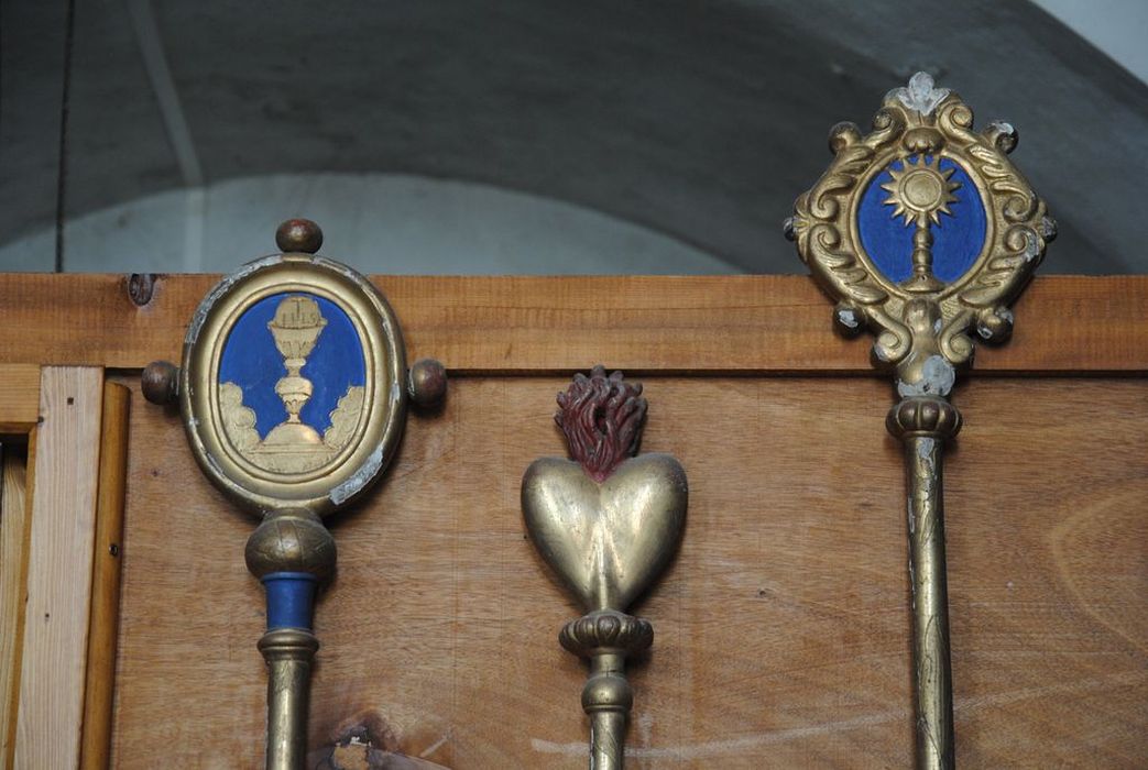 bâtons de la confrérie du Sacré-Coeur - © Ministère de la Culture (France), Conservation des antiquités et des objets d’art de l'Ardèche - Tous droits réservés