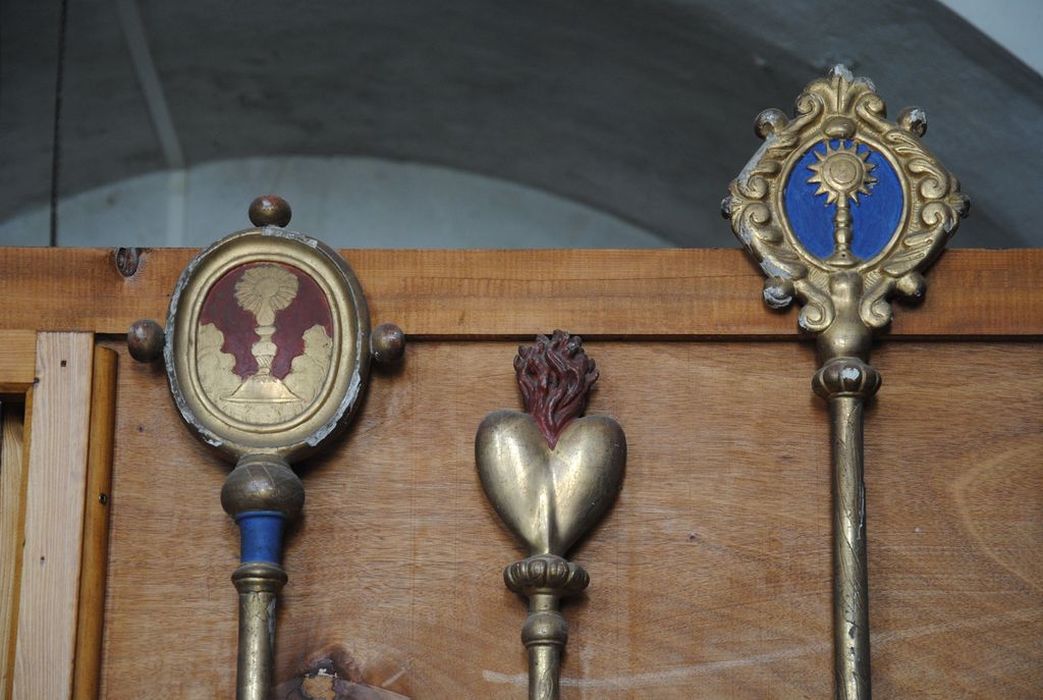 bâtons de la confrérie du Sacré-Coeur - © Ministère de la Culture (France), Conservation des antiquités et des objets d’art de l'Ardèche - Tous droits réservés